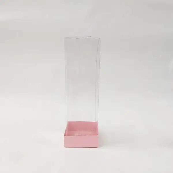 8x8x25 Pembe Altı Kartonlu Asetat Kutu