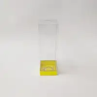 8x8x25 Altın Yaldızlı Sarı Altı Kartonlu Asetat Kutu - Görsel 1