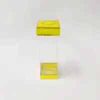 8x8x25 Çiftli Altın Yaldızlı Sarı Kutu - Görsel 1