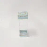 8x8x25 Çiftli Altın Yaldızlı Mavi Kutu - Görsel 1