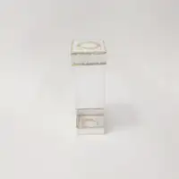 8x8x25 Çiftli Altın Yaldızlı Beyaz Kutu - Görsel 1