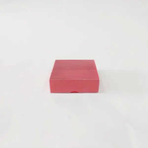 9x9x3 Kırmızı Altı Kartonlu Asetat Kutu