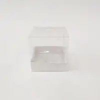 9x9x9 Beyaz Altı Kartonlu Asetat Kutu - Görsel 1