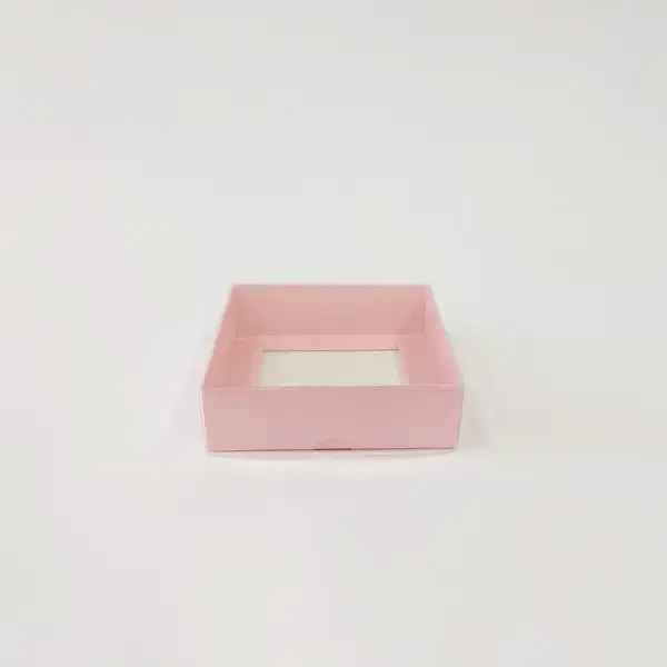 10x10x3 Pembe Altı Kartonlu Asetat Kutu