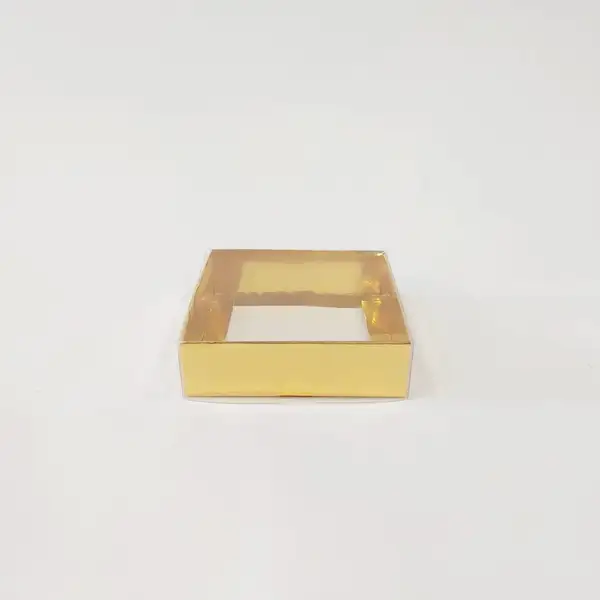 10x10x3 Altın Altı Kartonlu Asetat Kutu