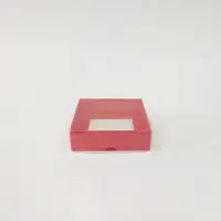 10x10x3 Kırmızı Altı Kartonlu Asetat Kutu - Görsel 1