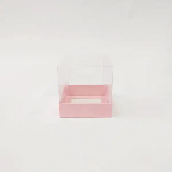 10x10x10 Pembe Altı Kartonlu Asetat Kutu