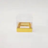 10x10x10 Altın Altı Kartonlu Asetat Kutu - Görsel 1