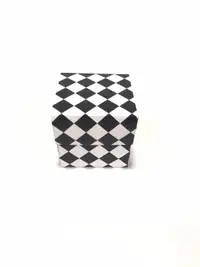 10x10x10 SİYAH BEYAZ DAMA KUTU - Görsel 2