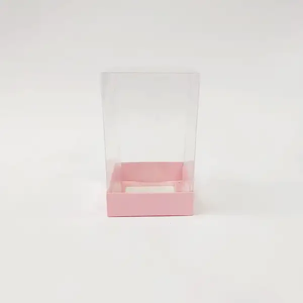 10x10x16 Pembe Altı Kartonlu Asetat Kutu