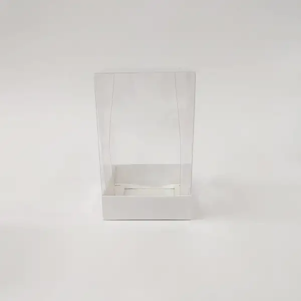 10x10x16 Beyaz Altı Kartonlu Asetat Kutu