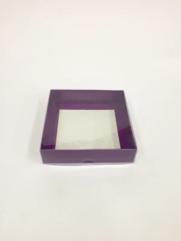 12x12x3  Mor Altı Kartonlu Asetat Kutu