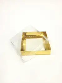 12x12x3 Altın Altı Kartonlu Asetat Kutu - Görsel 1