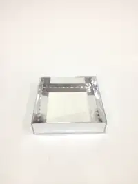 12x12x3 Gümüş Altı Kartonlu Asetat Kutu - Görsel 2