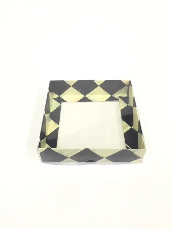 12x12x3 Dama Altı Kartonlu Asetat Kutu