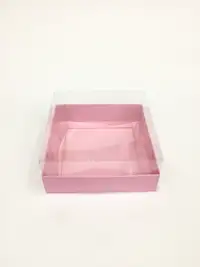 12x12x5 Pembe Altı Kartonlu Asetat Kutu - Görsel 1