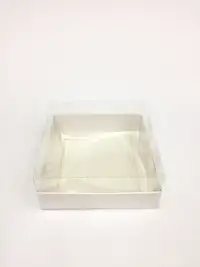 12x12x5 Beyaz Altı Kartonlu Asetat Kutu - Görsel 1