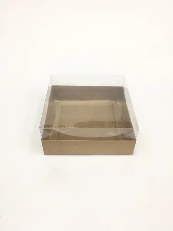 12x12x5 Kraft Altı Kartonlu Asetat Kutu