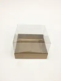 12x12x8 Kraft Altı Kartonlu Asetat Kutu - Görsel 1