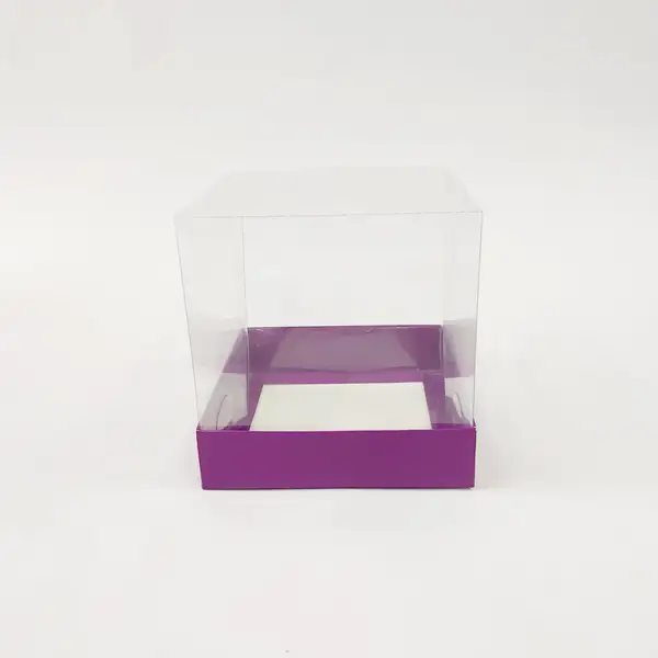 12x12x12 Mor Altı Kartonlu Asetat Kutu