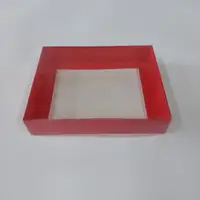 15x12x3 Kırmızı Altı Kartonlu Asetat Kutu - Görsel 2