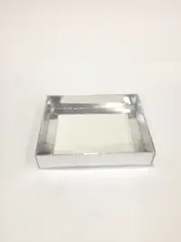 15x12x3 Gümüş Altı Kartonlu Asetat Kutu - Görsel 2