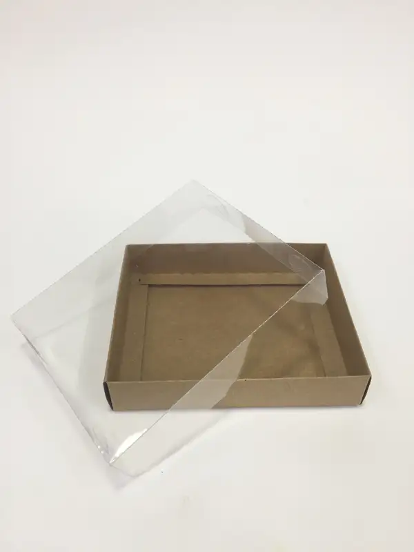 15x12x3 Kraft Altı Kartonlu Asetat Kutu