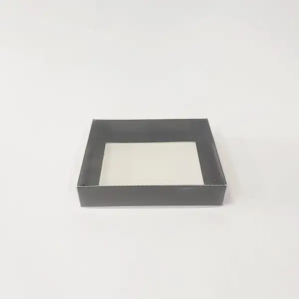 15x12x3 Siyah Altı Kartonlu Asetat Kutu