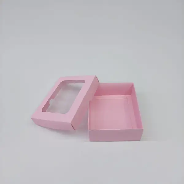 15x12x5 Pencereli  Pembe Kutu
