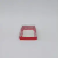 15x12x5 Kırmızı Altı Kartonlu Asetat Kutu - Görsel 1
