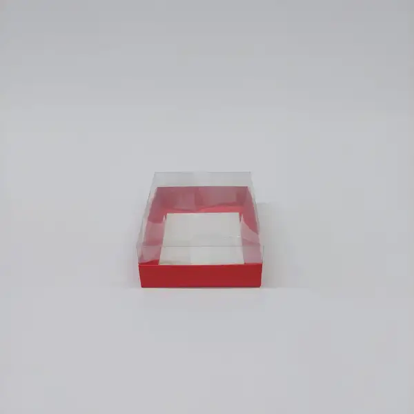 15x12x5 Kırmızı Altı Kartonlu Asetat Kutu