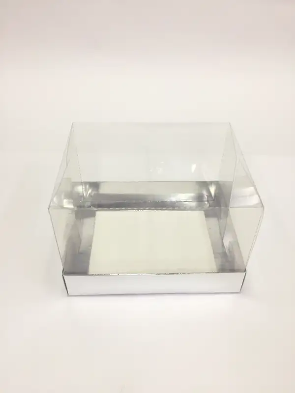 15x12x10 Gümüş Altı Kartonlu Asetat Kutu
