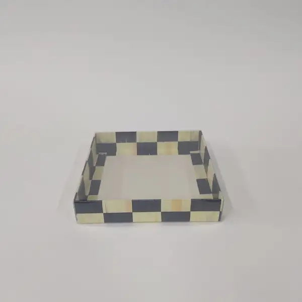15x15x3 Dama Altı Kartonlu Asetat Kutu