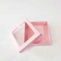 15x15x5 Pencereli Pembe Kutu - Görsel 1