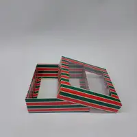 15x15x5 Yılbaşı Desenli Pencereli Kutu - Görsel 2