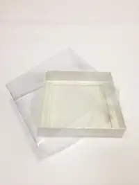 15x15x5 Beyaz Altı Kartonlu Asetat Kutu - Görsel 1