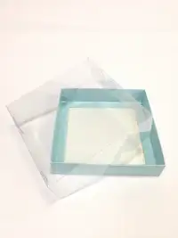15x15x5 Mavi Altı Kartonlu Asetat Kutu - Görsel 1
