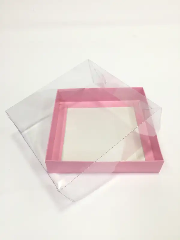 15x15x5 Pembe Altı Kartonlu Asetat Kutu