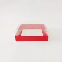 15x15x5 Kırmızı Altı Kartonlu Asetat Kutu - Görsel 1