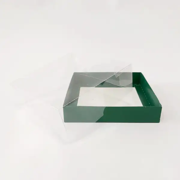 15x15x5 Yeşil Altı Kartonlu Asetat Kutu