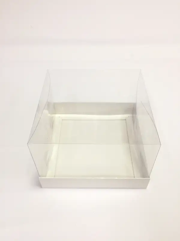 15x15x10 Beyaz Altı Kartonlu Asetat Kutu