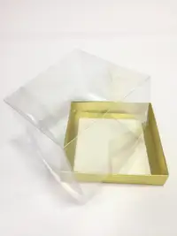15x15x10 Altın Altı Kartonlu Asetat Kutu - Görsel 1