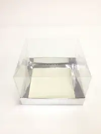 15x15x10 Gümüş Altı Kartonlu Asetat Kutu - Görsel 2