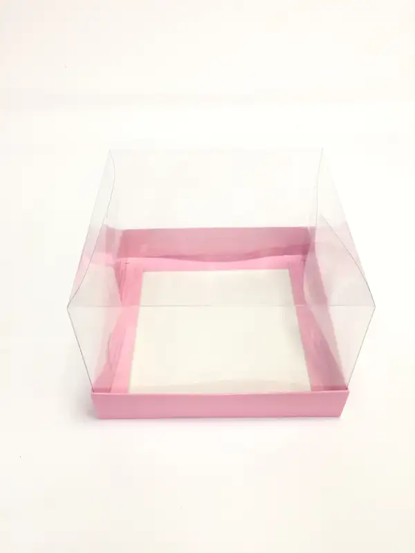 15x15x10 Pembe Altı Kartonlu Asetat Kutu