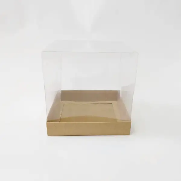 15x15x15 Kraft Altı Kartonlu Asetat Kutu