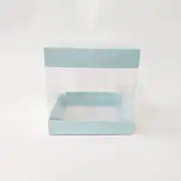 15x15x15 Mavi Alt Üst Kartonlu Asetat Kutu - Görsel 1