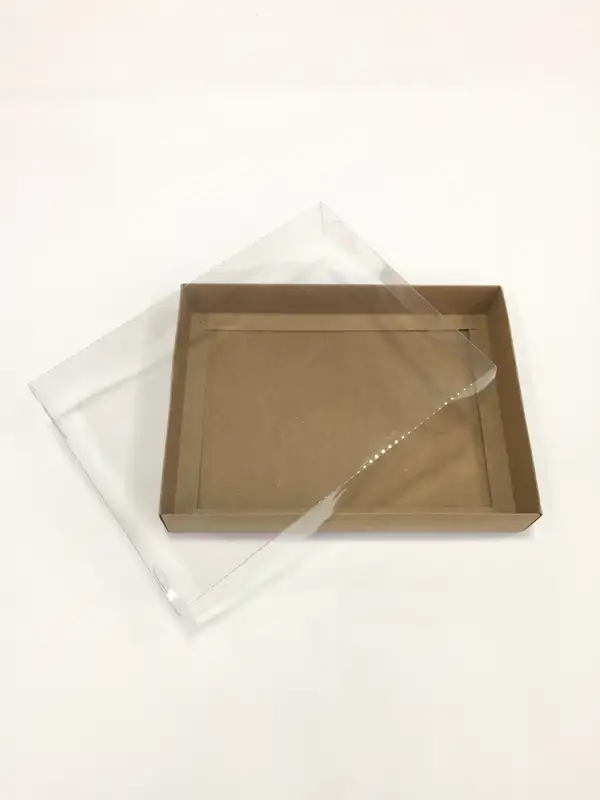 20x15x3 Kraft Altı Kartonlu Asetat Kutu