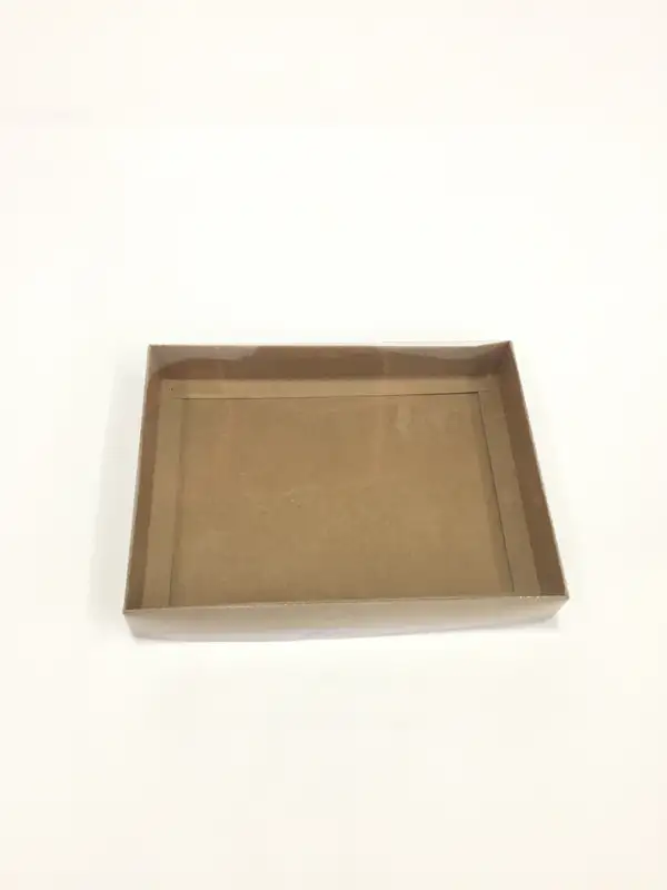 20x15x3 Kraft Altı Kartonlu Asetat Kutu