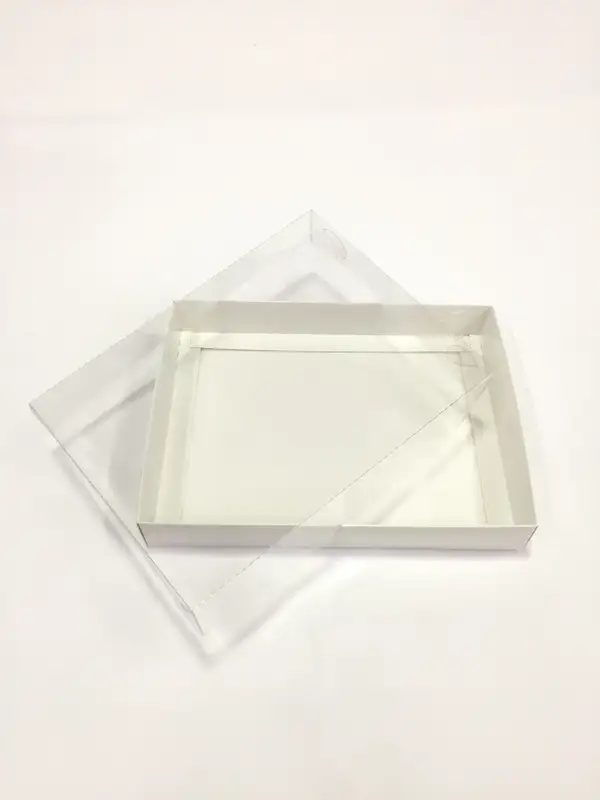 20x15x3 Beyaz Altı Kartonlu Asetat Kutu