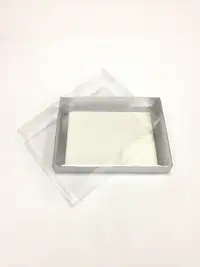 20x15x3 Gümüş Altı Kartonlu Asetat Kutu - Görsel 1